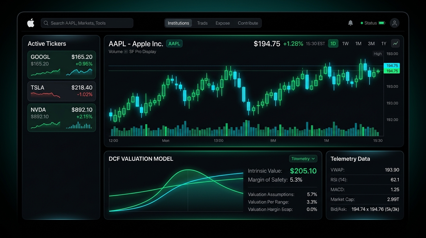Rivava Institutional Financial Terminal Preview
